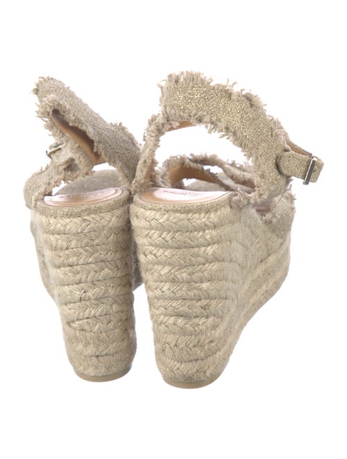 Castañer Animal Print Raw-Edge Trim Espadrilles