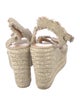 Castañer Animal Print Raw-Edge Trim Espadrilles