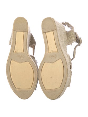 Castañer Animal Print Raw-Edge Trim Espadrilles