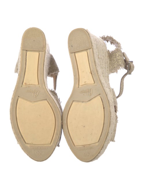 Castañer Animal Print Raw-Edge Trim Espadrilles