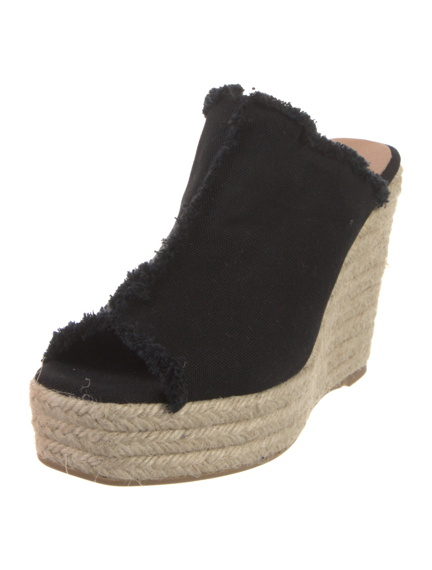 Castañer Canvas Raw-Edge Trim Espadrilles