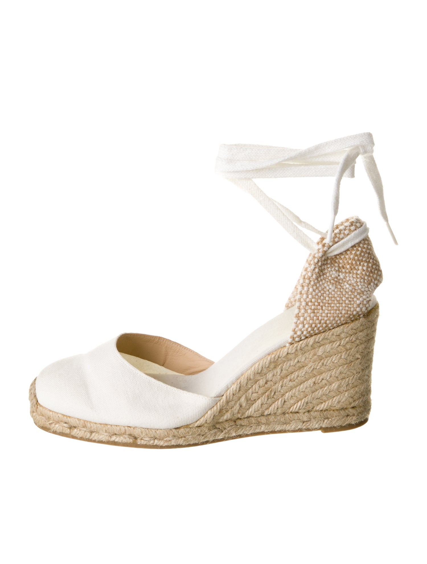Castañer Canvas Colorblock Pattern D'Orsay Pumps