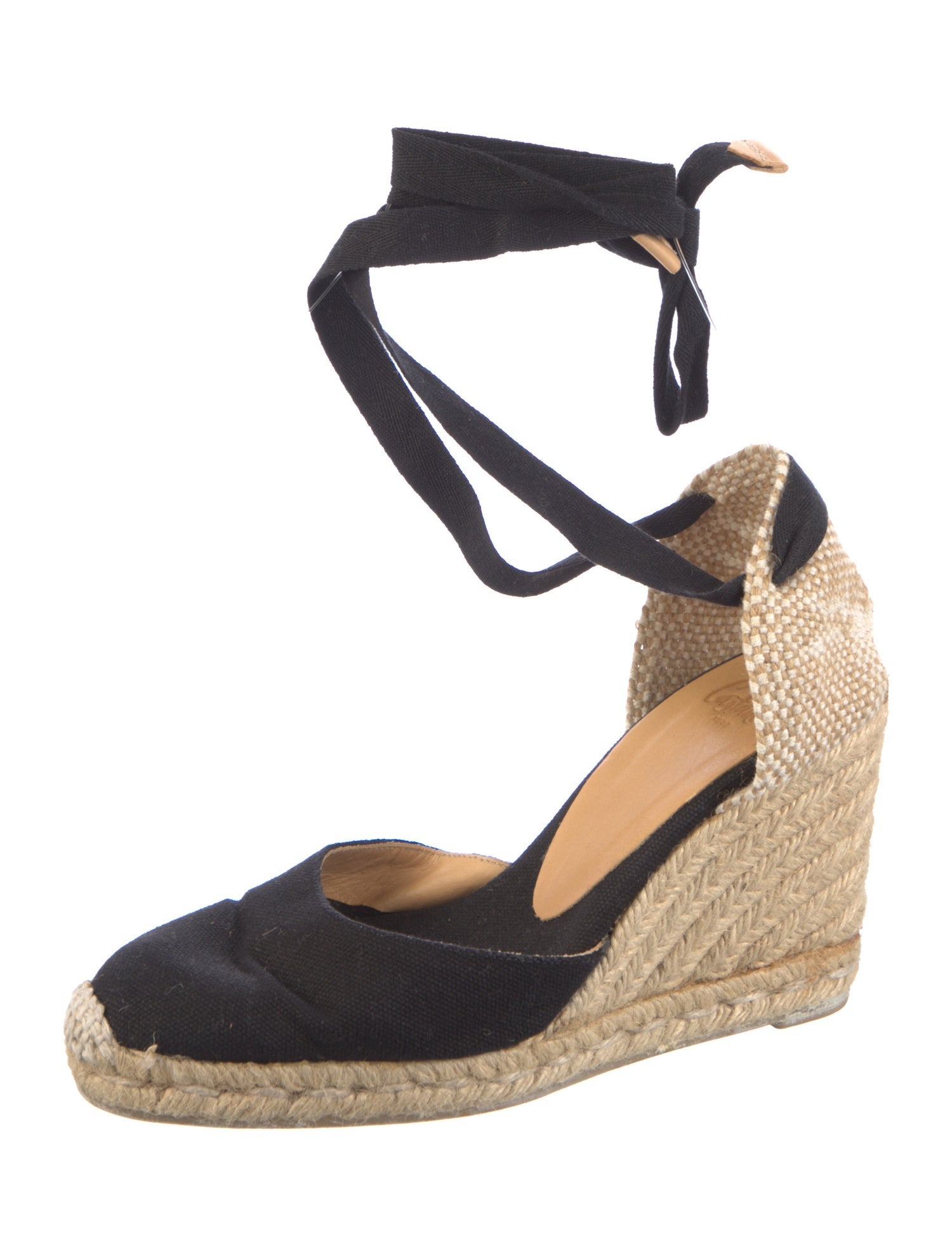 Castañer Canvas Colorblock Pattern D'Orsay Pumps