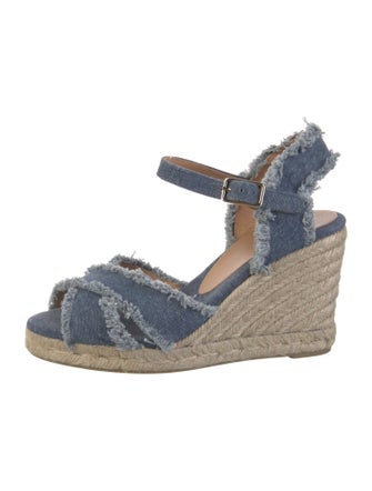 Castañer Denim Raw-Edge Trim Espadrilles