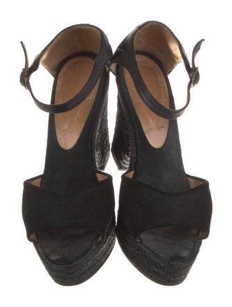 Castañer Suede Braided Accents D'Orsay Pumps