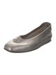 Castañer Embossed Leather Embroidered Accent Ballet Flats