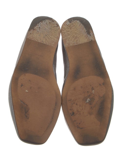 Castañer Embossed Leather Embroidered Accent Ballet Flats