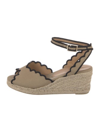 Castañer Canvas Scalloped Accent Espadrilles