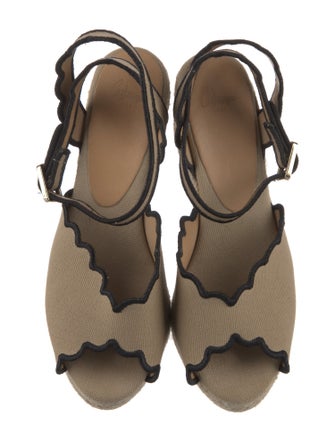 Castañer Canvas Scalloped Accent Espadrilles