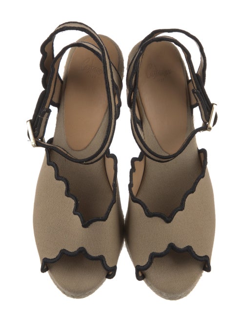 Castañer Canvas Scalloped Accent Espadrilles