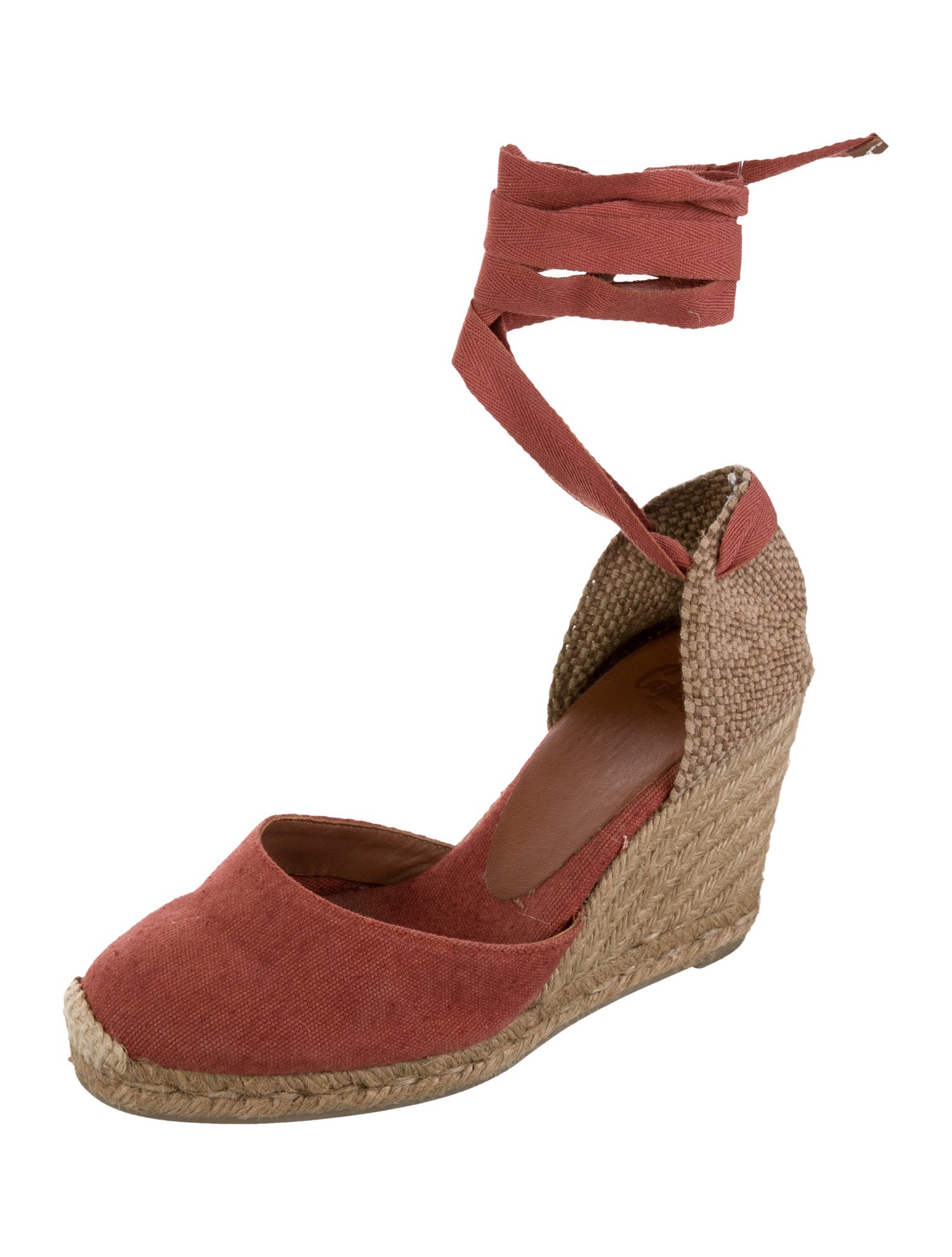 Castañer Canvas Colorblock Pattern D'Orsay Pumps