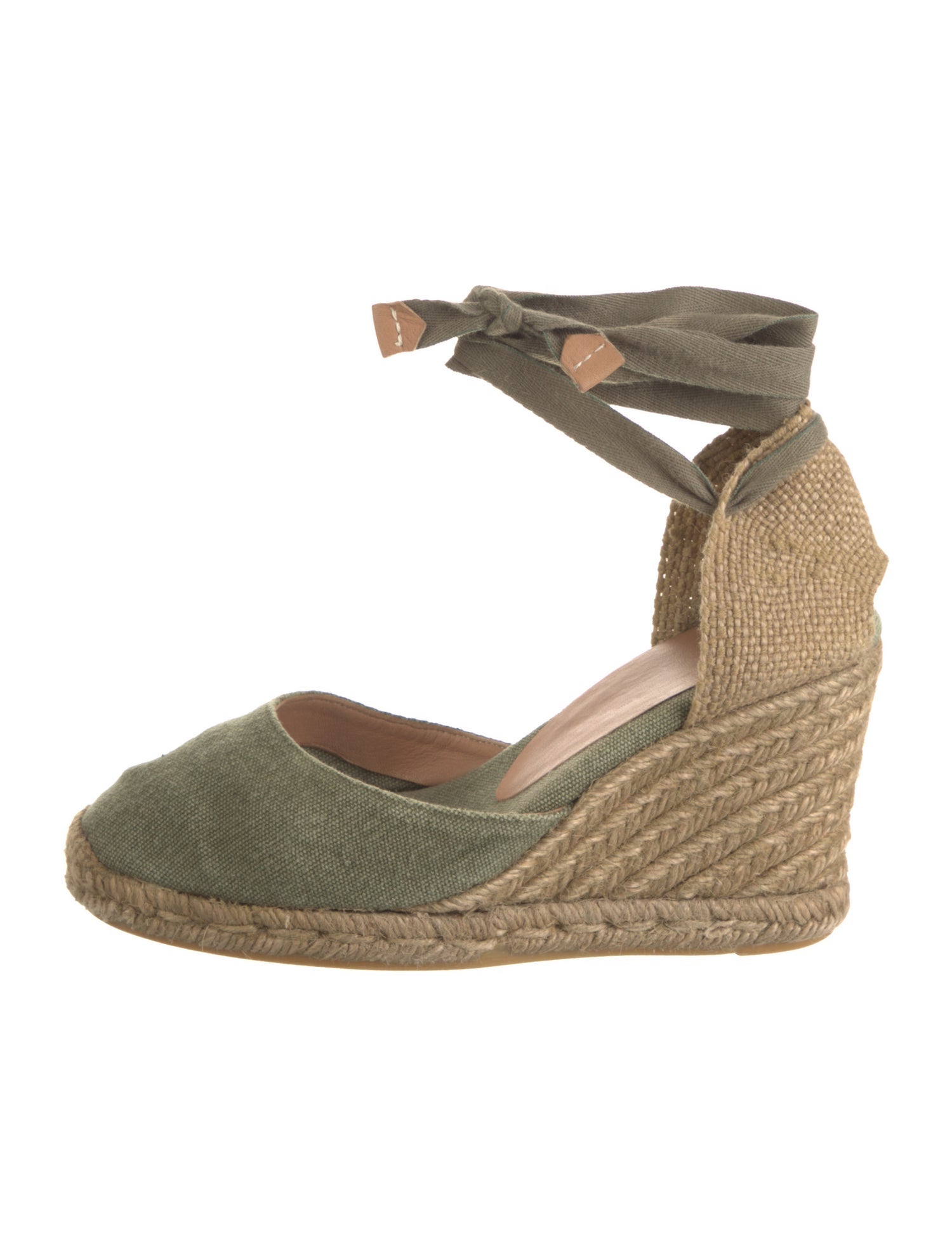 Castañer Canvas Colorblock Pattern D'Orsay Pumps