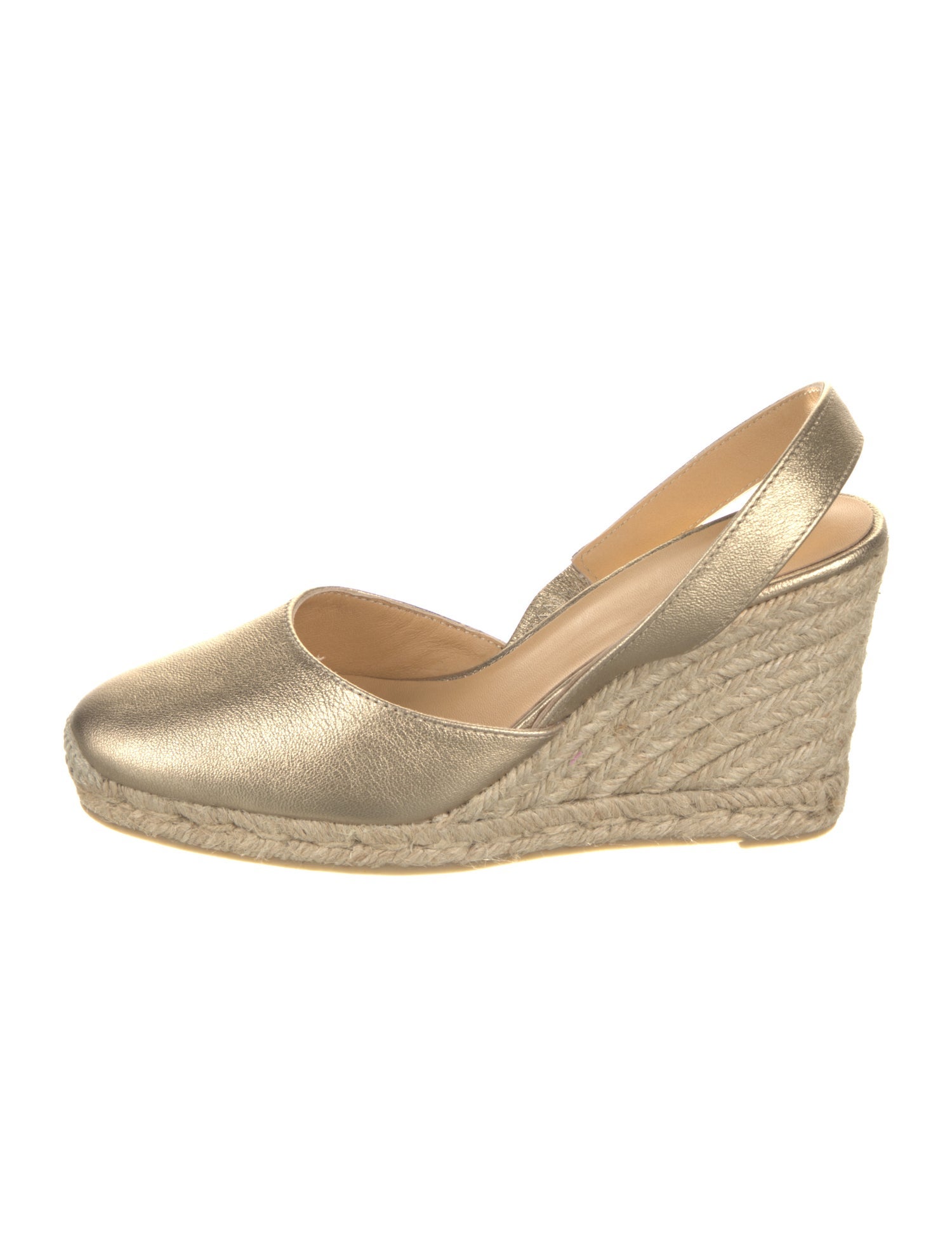 Castañer Leather Braided Accents Slingback Pumps