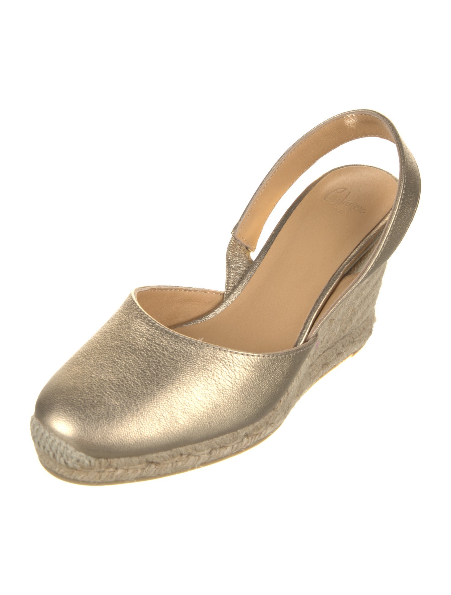 Castañer Leather Braided Accents Slingback Pumps