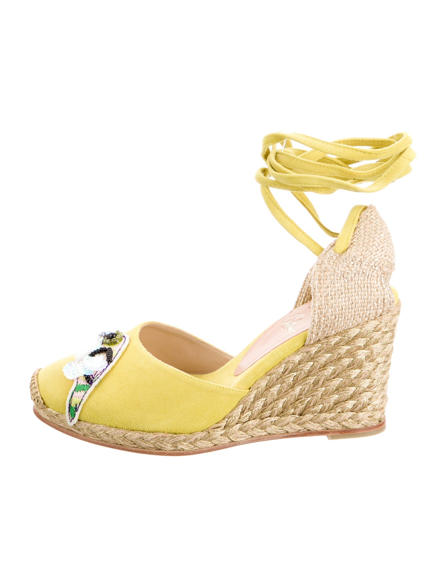 Castañer Suede Colorblock Pattern D'Orsay Pumps