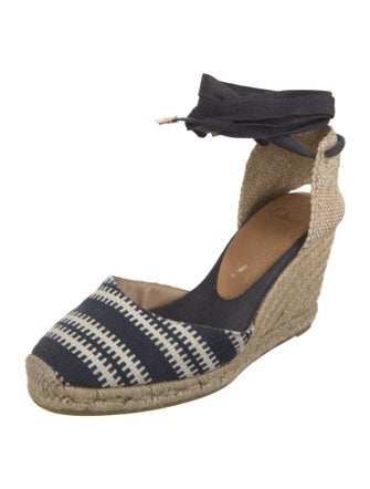 Castañer Canvas Striped D'Orsay Pumps