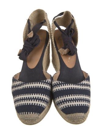 Castañer Canvas Striped D'Orsay Pumps