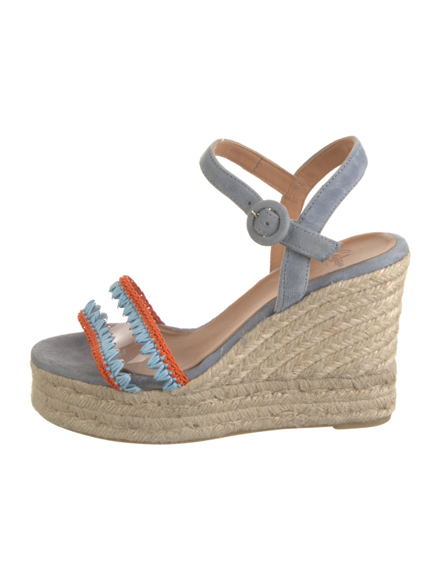 Castañer Suede Colorblock Pattern Espadrilles