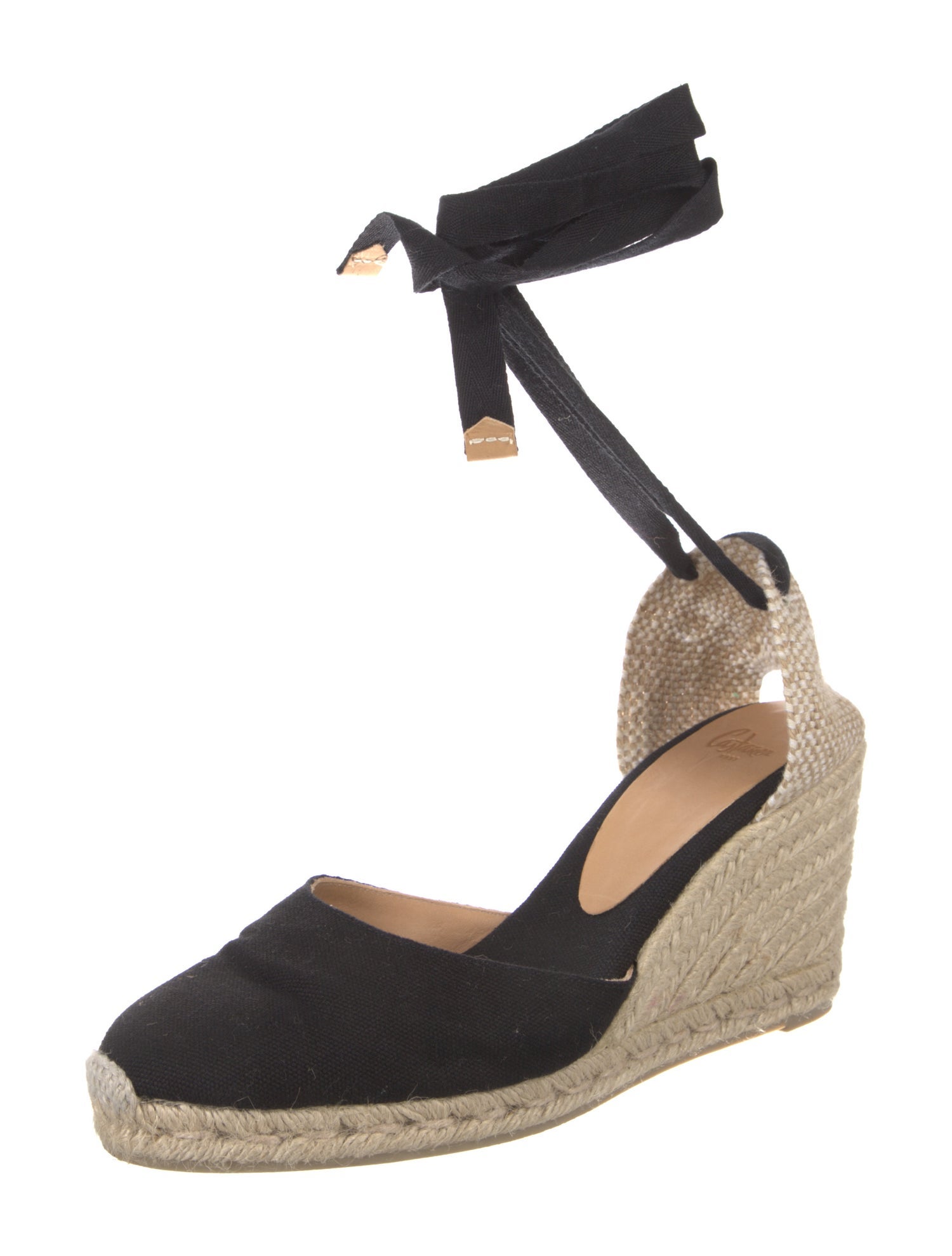 Castañer Canvas Colorblock Pattern D'Orsay Pumps