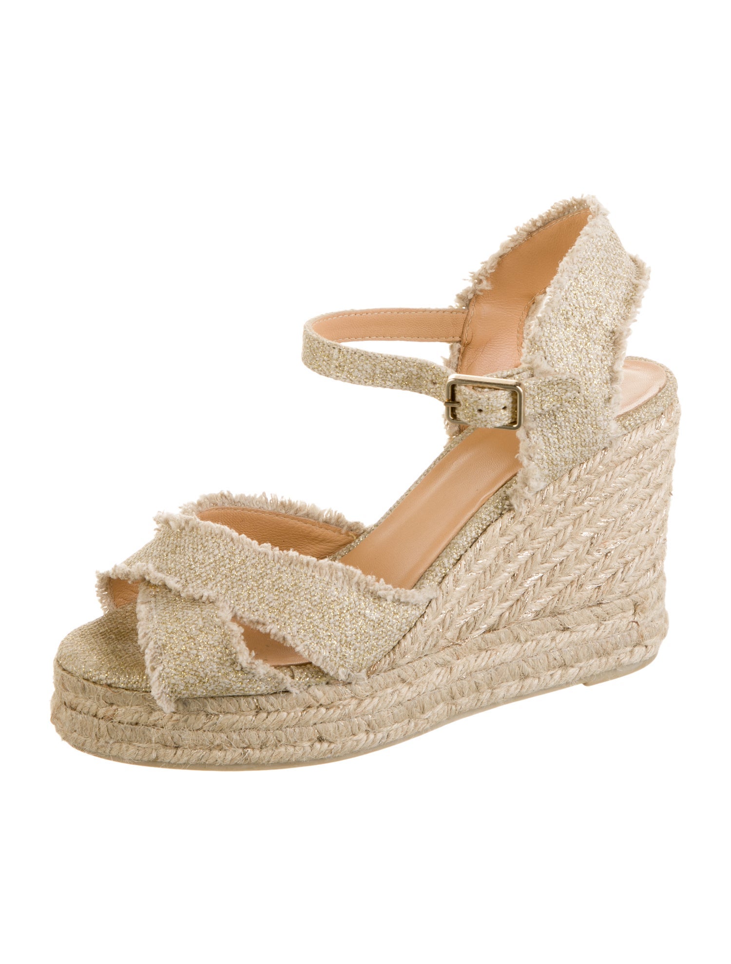 Castañer Canvas Raw-Edge Trim Espadrilles