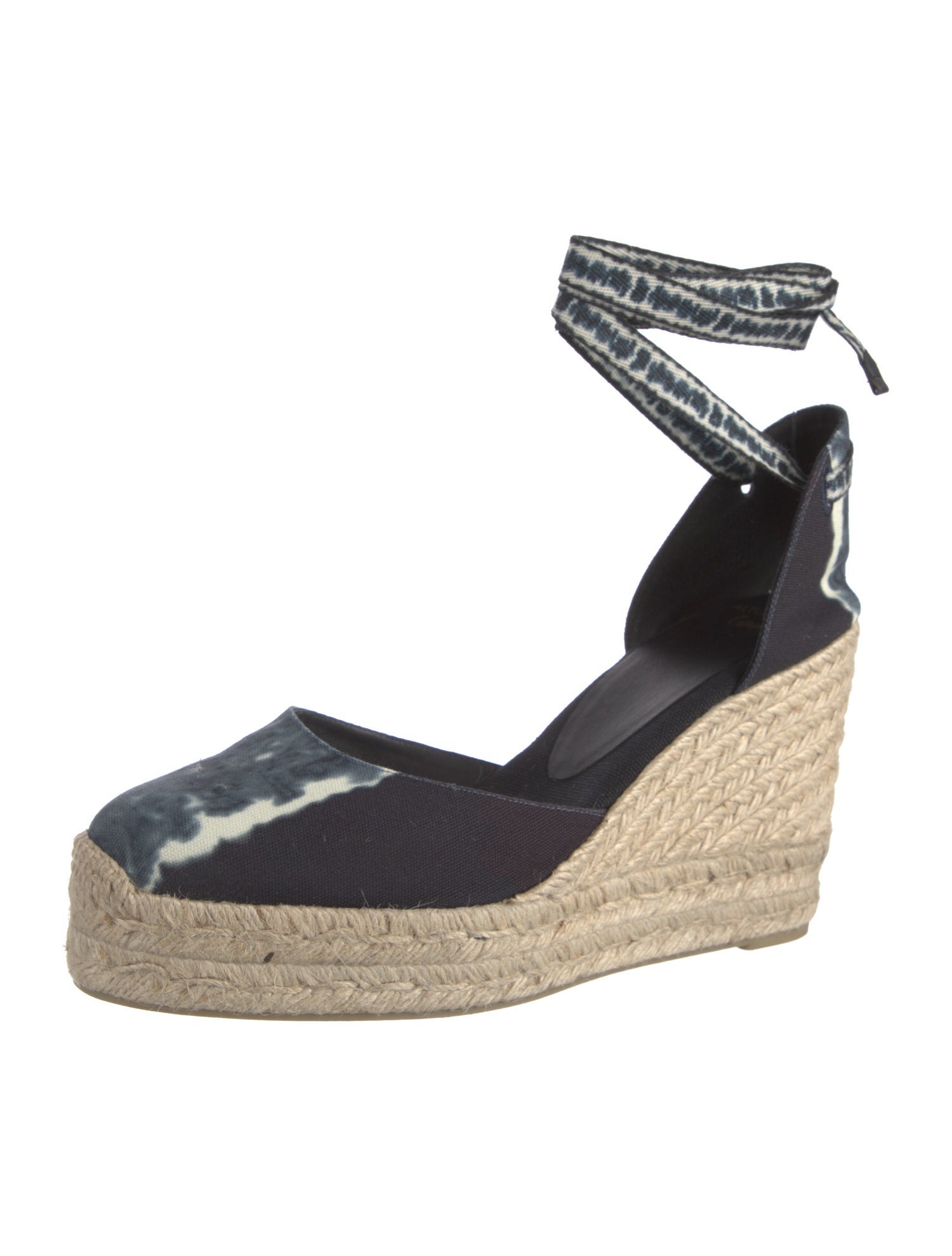 Castañer Canvas Tie-Dye Print D'Orsay Pumps