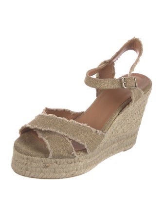 Castañer Canvas Raw-Edge Trim Espadrilles