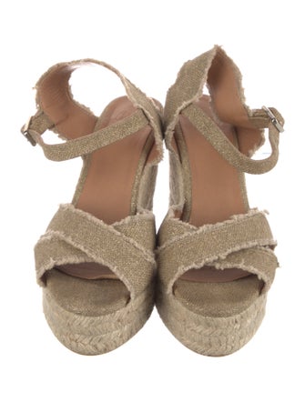 Castañer Canvas Raw-Edge Trim Espadrilles