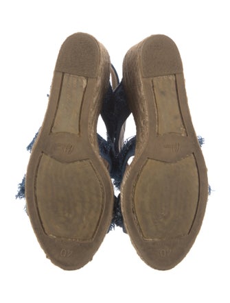 Castañer Denim Colorblock Pattern Espadrilles