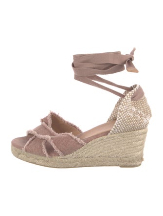 Castañer Canvas Raw-Edge Trim Espadrilles