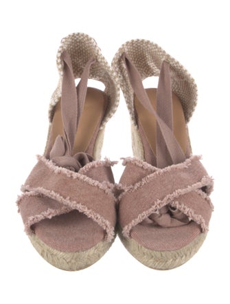 Castañer Canvas Raw-Edge Trim Espadrilles