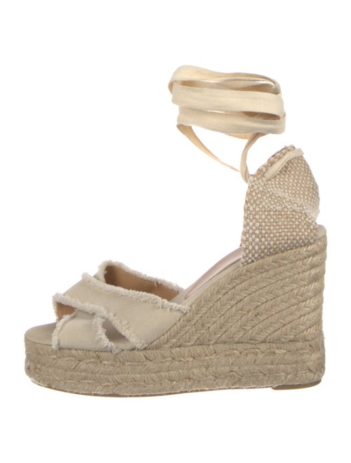 Castañer Canvas Raw-Edge Trim Espadrilles
