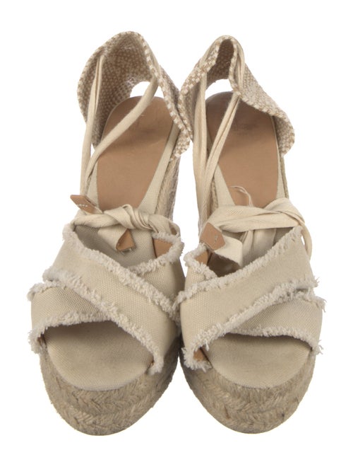 Castañer Canvas Raw-Edge Trim Espadrilles