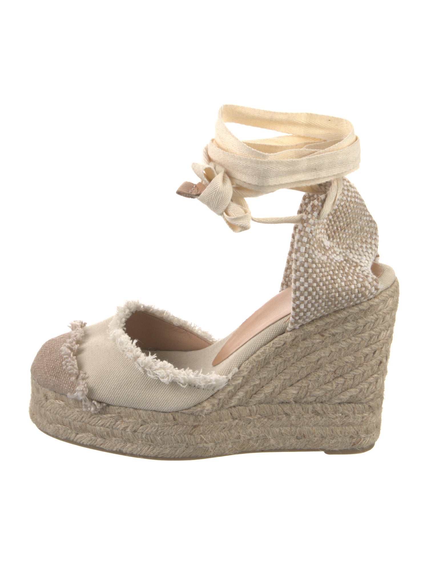 Castañer Canvas Raw-Edge Trim Espadrilles
