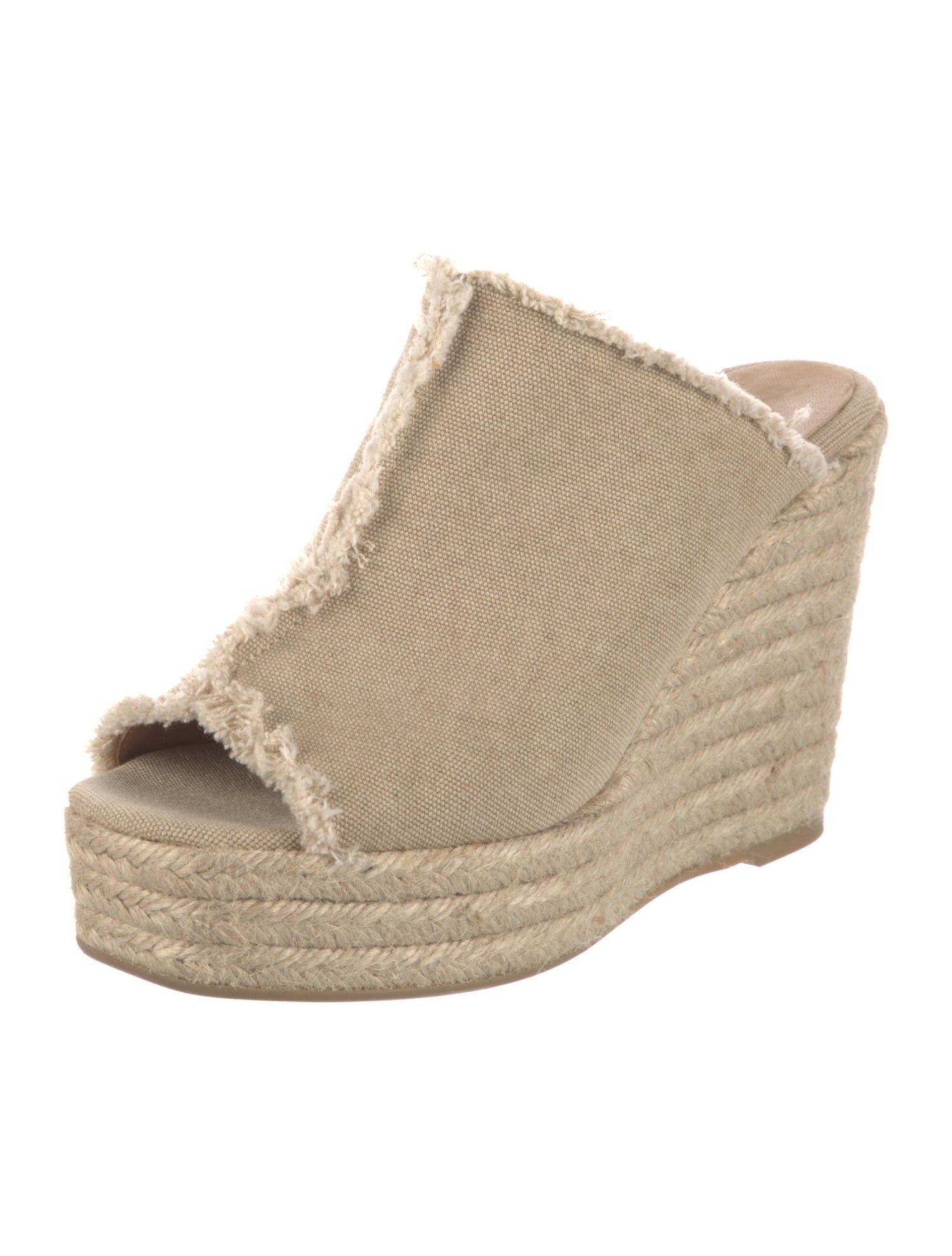 Castañer Canvas Raw-Edge Trim Espadrilles