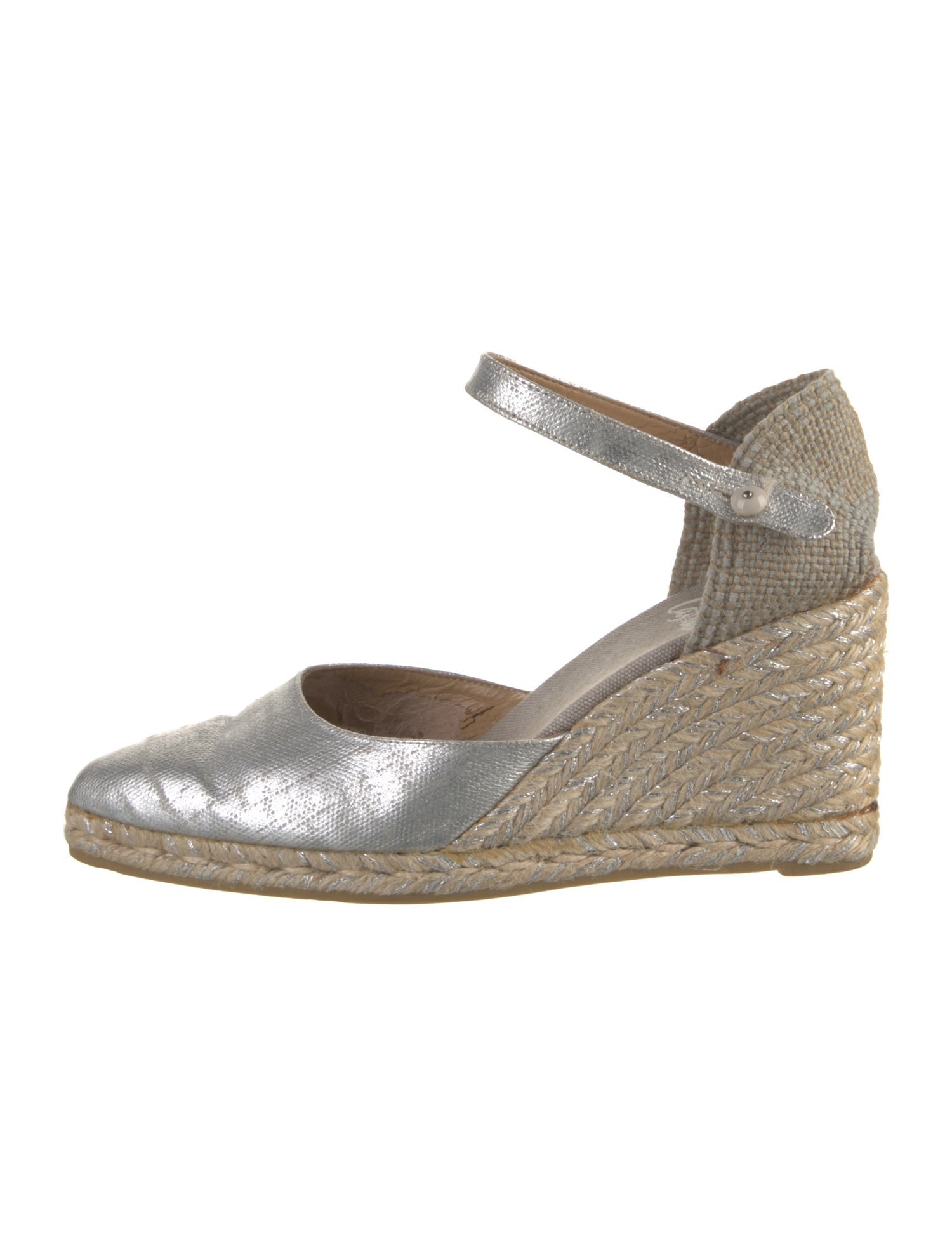 Castañer Canvas Glitter Accents D'Orsay Pumps