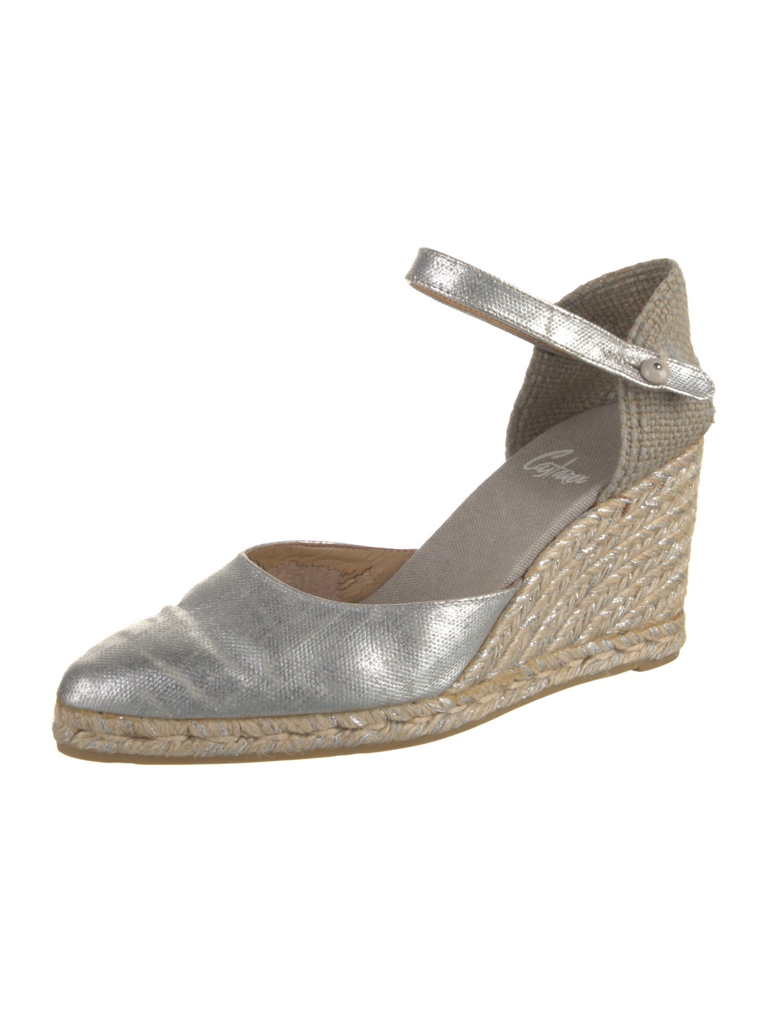Castañer Canvas Glitter Accents D'Orsay Pumps