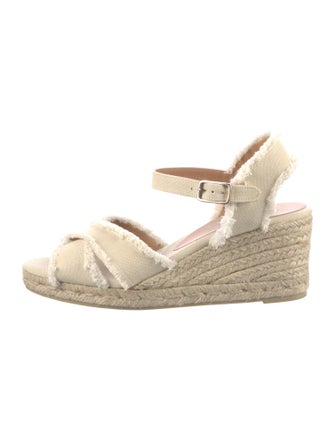 Castañer Canvas Raw-Edge Trim Espadrilles