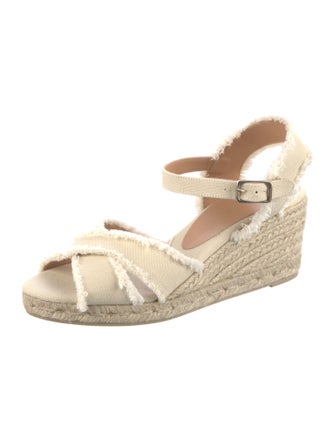Castañer Canvas Raw-Edge Trim Espadrilles