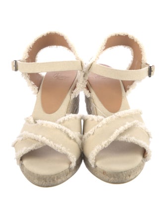 Castañer Canvas Raw-Edge Trim Espadrilles