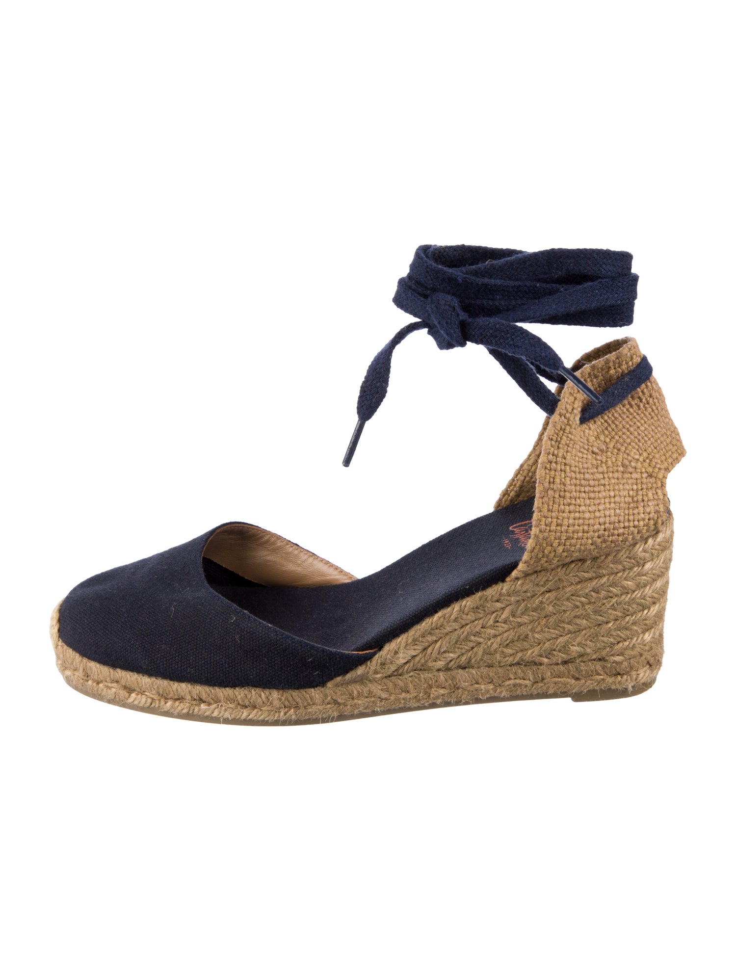 Castañer Canvas Colorblock Pattern D'Orsay Pumps