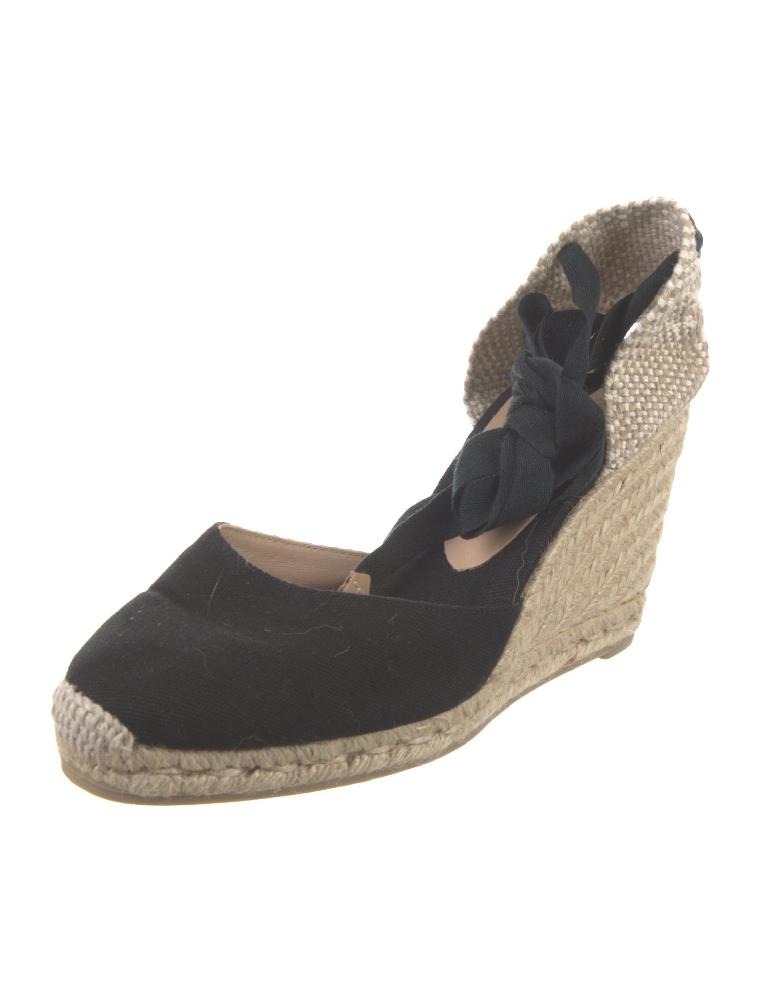Castañer Canvas Colorblock Pattern D'Orsay Pumps