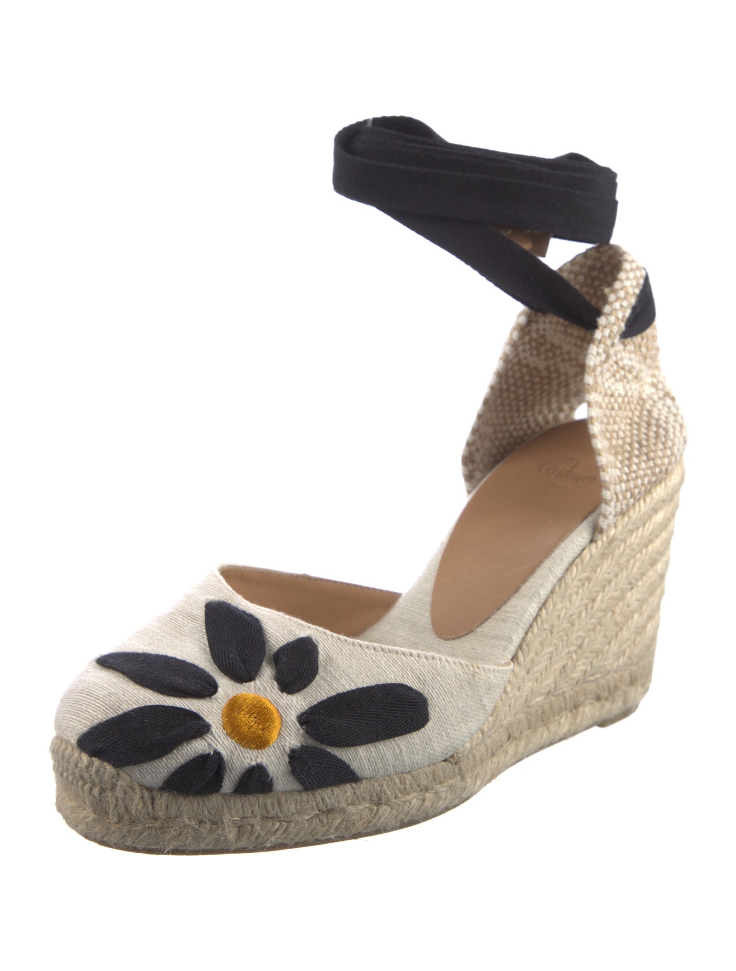 Castañer Canvas Floral Print D'Orsay Pumps