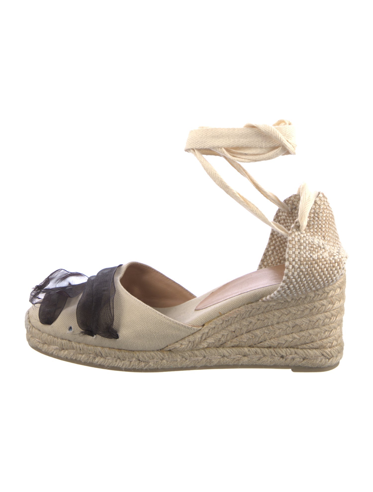 Castañer Canvas Tweed Pattern D'Orsay Pumps