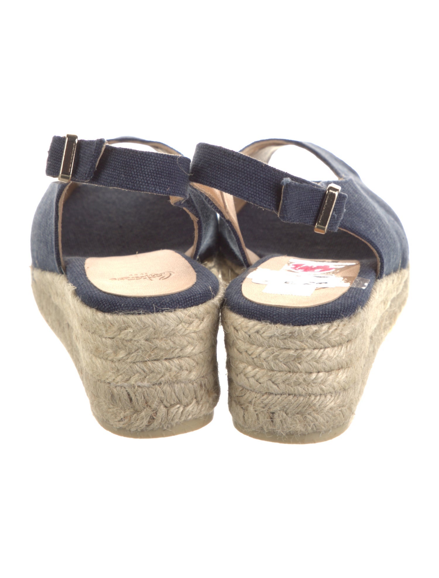 Castañer Denim Braided Accents Slingback Sandals