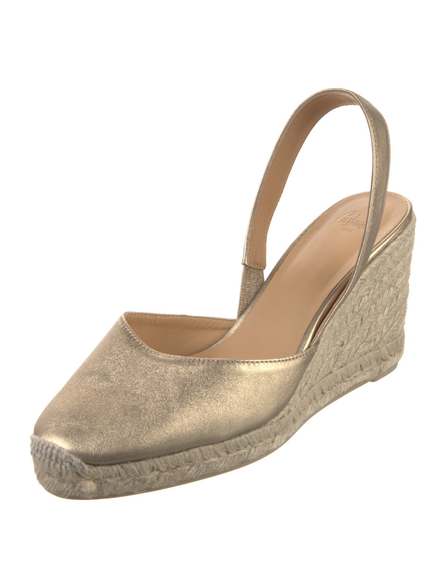 Castañer Leather Braided Accents Slingback Pumps