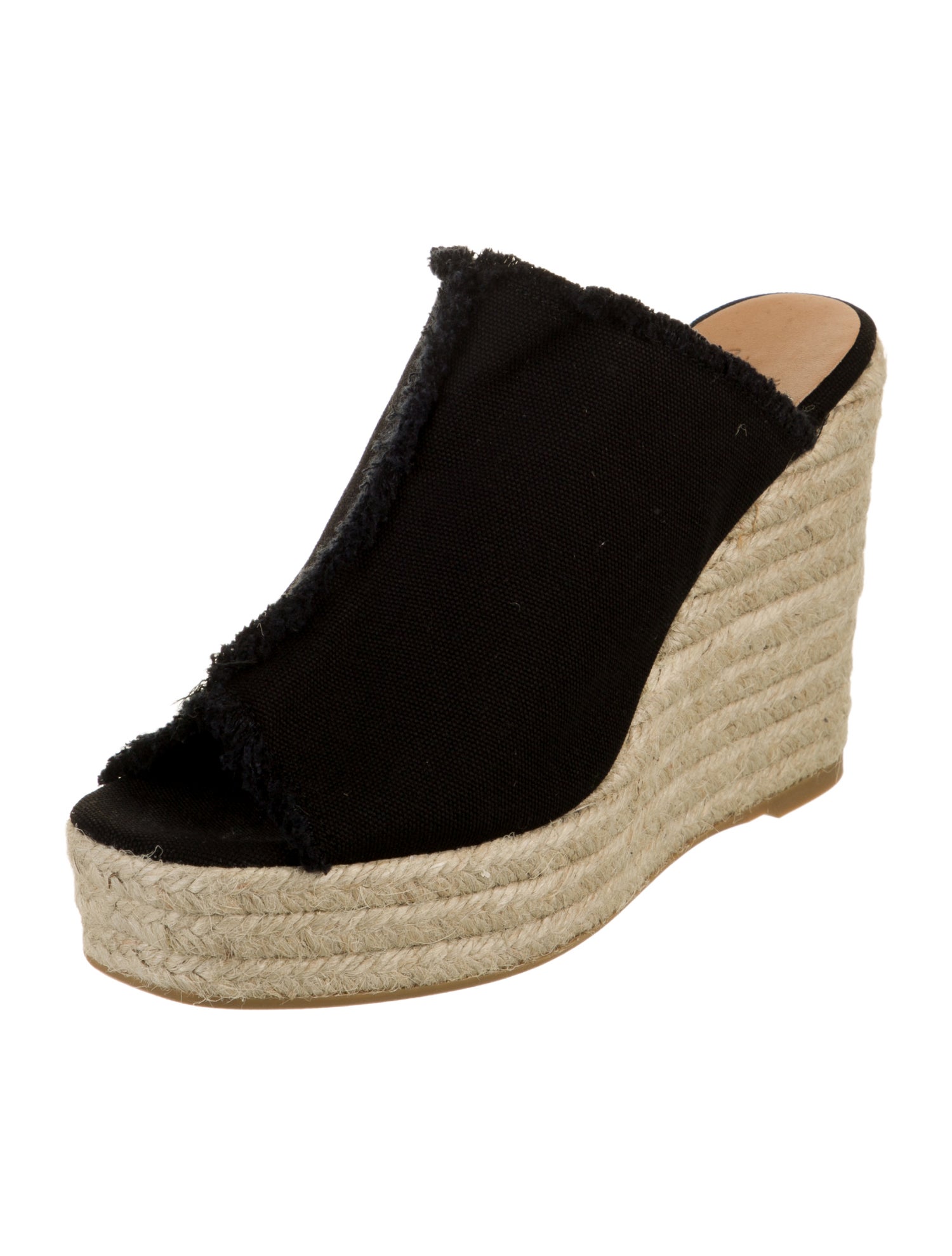 Castañer Canvas Raw-Edge Trim Espadrilles