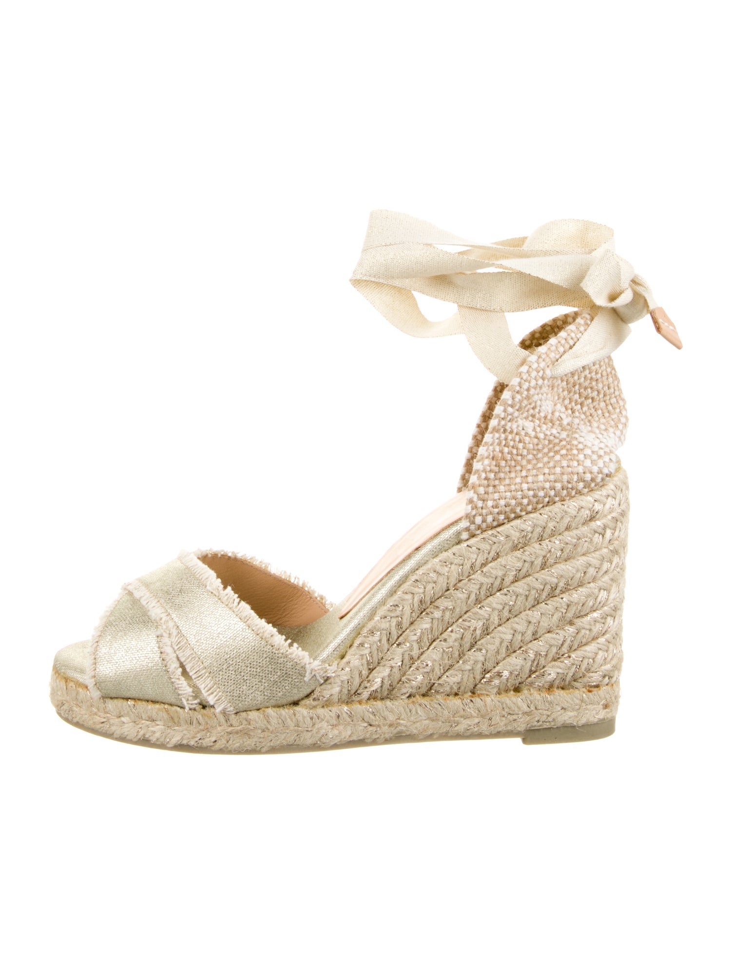 Castañer Canvas Raw-Edge Trim Espadrilles