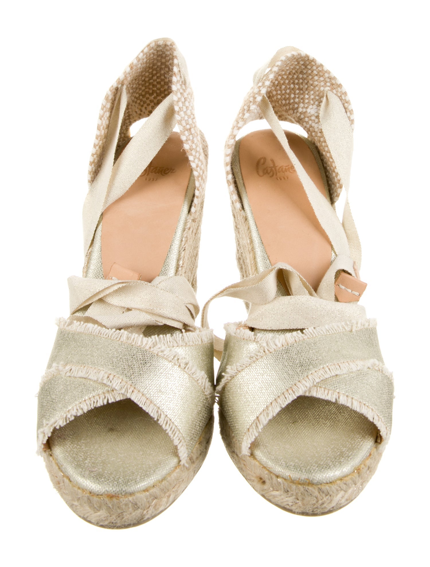 Castañer Canvas Raw-Edge Trim Espadrilles