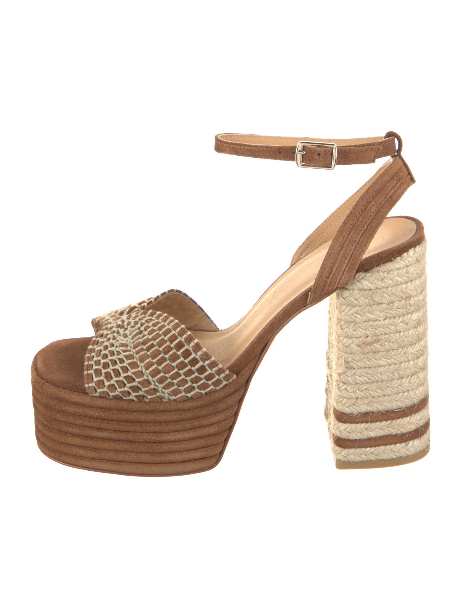 Castañer Suede Colorblock Pattern Espadrilles