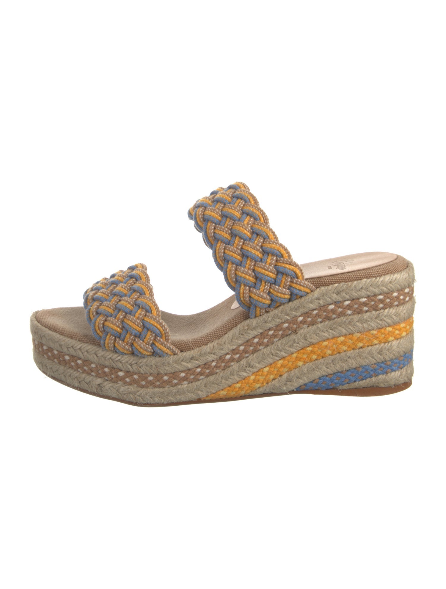 Castañer Jute Colorblock Pattern Espadrilles